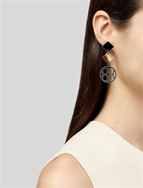 hermes buffalo horn earrings|Women Earrings .